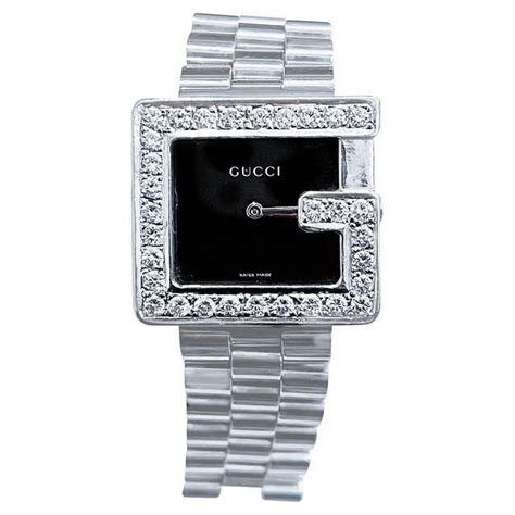 gucci women's watch diamond bezel mesh double g|vintage gucci change bezel watch.